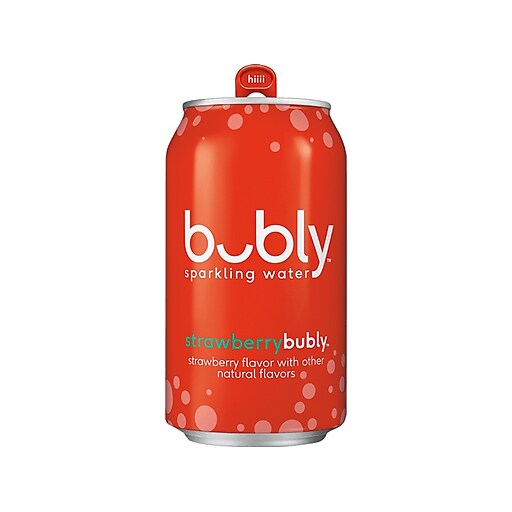 Bubly Strawberry Flavor Sparkling Seltzer Water, 12 fl. oz., 8 Cans
