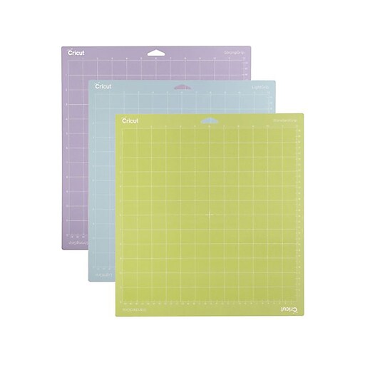 Cricut Variety Pack Machine Mats, 12" x 12", Assorted Colors, 3/Pack