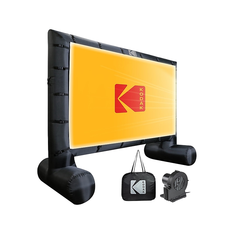 Kodak 174" Manual Floor Projector Screen, White/Black (RODPJINSCR17) image 1