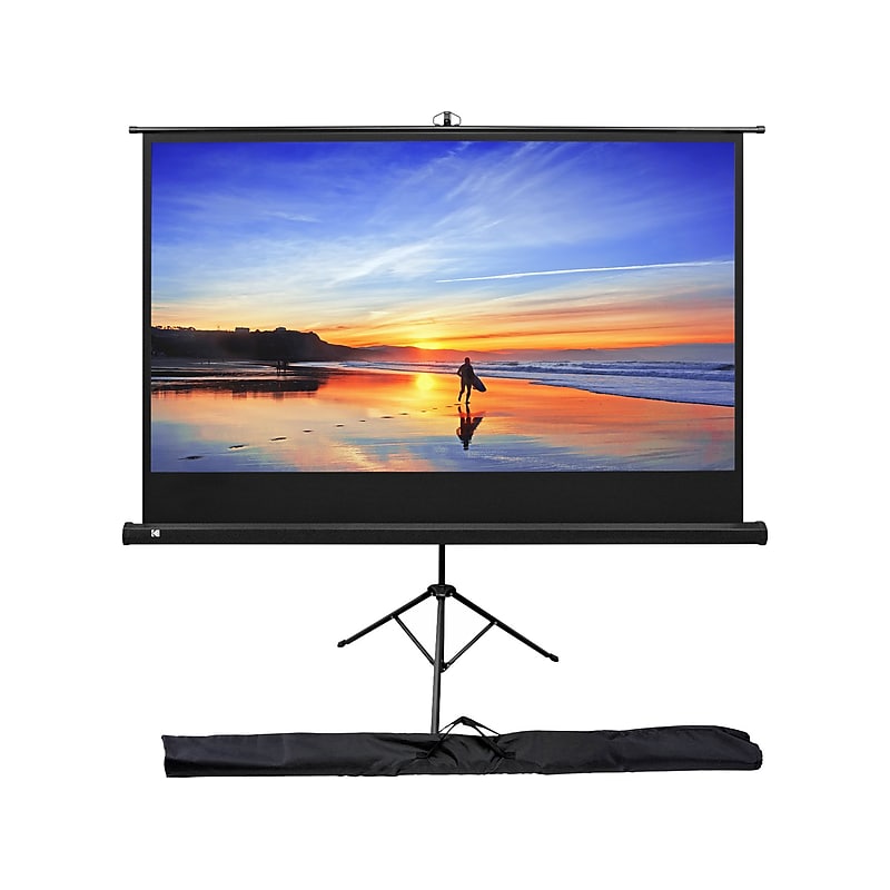 Kodak 80" Manual Tripod Projector Screen, Matte White (RODPJSTS80.16) image 1
