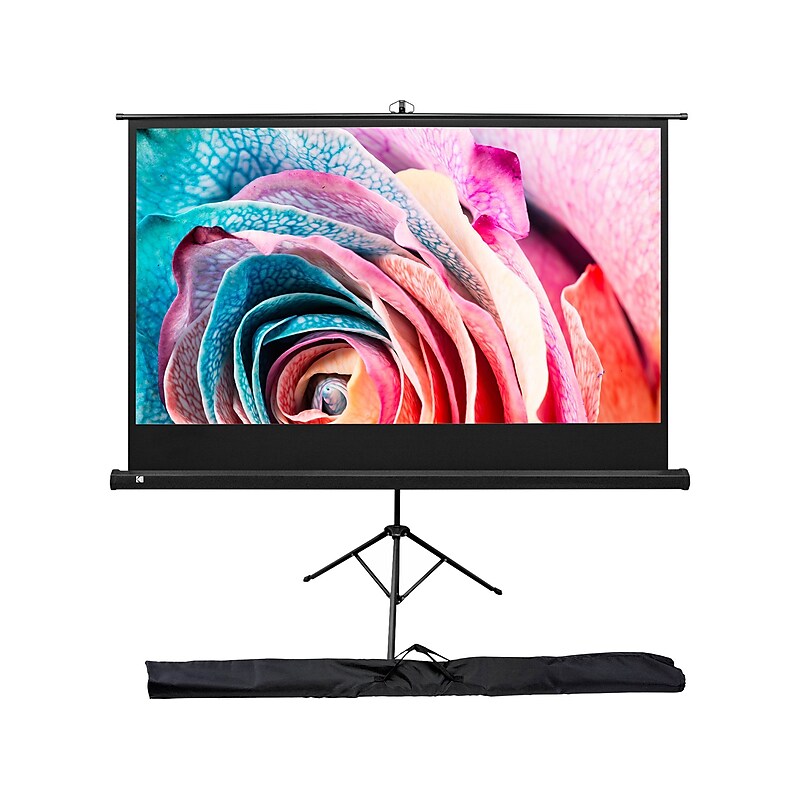 Kodak 100" Manual Tripod Projector Screen, Matte White (RODPJSTS100.16) image 1
