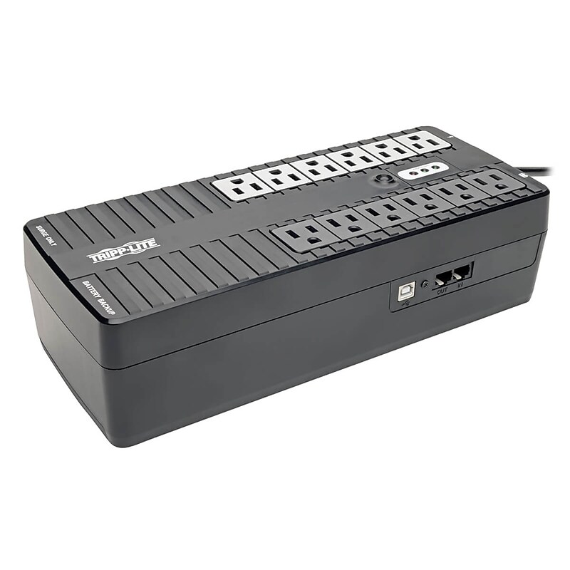 Tripp Lite UPS 750VA 450W Compact Battery Backup UPS, 12-Outlets, Black (INTERNET750U) image 1