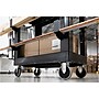 Luxor 2-Shelf Polyethylene Mobile Utility Cart with Swivel Wheels, Black (EC21-NDUST-B)~#|#~sp133417448_sc7