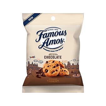 Ferrara Famous Amos Wonders From the World Belgian Chocolate Cookies, 1 oz., 30/Carton (FER06100)