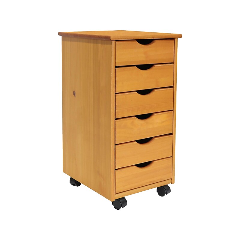 Adeptus 25.8" Solid Pine Drawer Cabinet, Medium (C0008) image 1