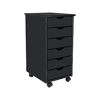 Winsome 7-Drawer Composite Wood Halifax Cabinet, Black, (20792