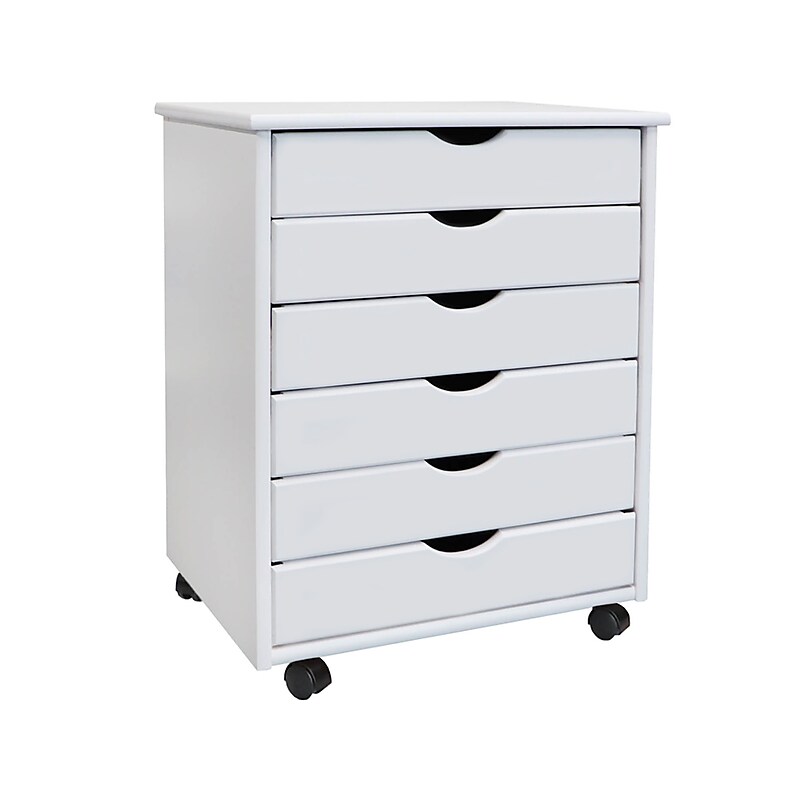 Adeptus 25.43" Wood Drawer Cabinet, Whitewash (76181) image 1