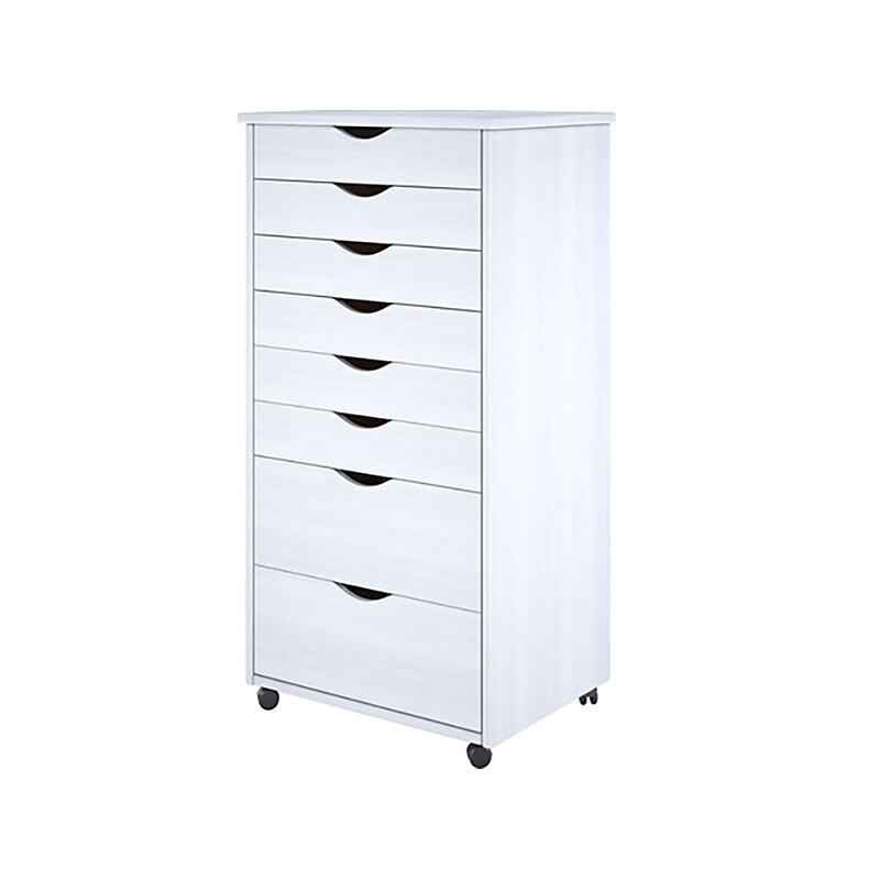 Adeptus 40.28" Wood Drawer Cabinet, Whitewash (76182) image 1