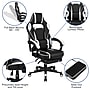 Flash Furniture 55"W Gaming Desk with White Reclining Back/Arms Gaming Chair with Footrest, Black (BLNX40D1904LWH)~#|#~sp133534816_sc7