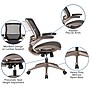 Flash Furniture Warfield Ergonomic Mesh Swivel Executive Chair, Black with Gold Frame (BL8801X)~#|#~sp133535087_sc7