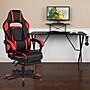 Flash Furniture 52"W Gaming Desk with Red Reclining Back/Arms Gaming Chair with Footrest, Black (BLNX40RSG1031RD)~#|#~sp133535468_sc7