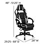 Flash Furniture 52"W Gaming Desk with White Reclining Back/Arms Gaming Chair with Footrest, Black (BLNX40RSG1030WH)~#|#~sp133535516_sc7