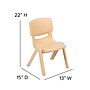 Flash Furniture Whitney Plastic Student Stackable Chair, Natural, 2/Pack (2YUYCX002NAT)~#|#~sp133536712_sc7