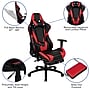 Flash Furniture 52"W Gaming Desk with Red Reclining Gaming Chair with Footrest, Black (BLNX30RSG1031RD)~#|#~sp133536803_sc7