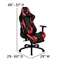 Flash Furniture 52"W Gaming Desk with Red Reclining Gaming Chair with Footrest, Black (BLNX30RSG1031RD)~#|#~sp133536807_sc7