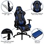 Flash Furniture 52"W Gaming Desk with Blue Reclining Gaming Chair with Footrest, Black (BLNX30RSG1031BL)~#|#~sp133537006_sc7