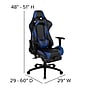 Flash Furniture 52"W Gaming Desk with Blue Reclining Gaming Chair with Footrest, Black (BLNX30RSG1031BL)~#|#~sp133537011_sc7