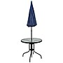 Flash Furniture Nantucket Patio Garden Set with Umbrella Table and Folding Chairs, Navy, 6/Set (GM202012NV)~#|#~sp133537273_sc7