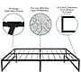 Flash Furniture Louis 14" Metal Platform Bed Frame with 10" Pocket Spring Mattress, Full (XUBD1000110PSMF)~#|#~sp133537418_sc7