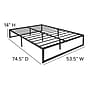 Flash Furniture Louis 14" Metal Platform Bed Frame with 10" Pocket Spring Mattress, Full (XUBD1000110PSMF)~#|#~sp133537419_sc7