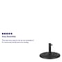 Flash Furniture Cement Patio Umbrella Base with Weatherproof Plastic Polymer Coating - 19.25" Diameter, Black (GMUB19BZ)~#|#~sp133537463_sc7