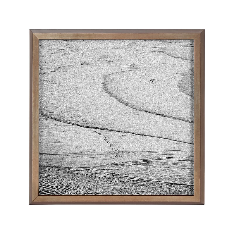 Kate & Laurel Pete Olsen Ocean Beach San Francisco Cork Bulletin Board, Gold Frame, 1' x 1' (222049) image 1
