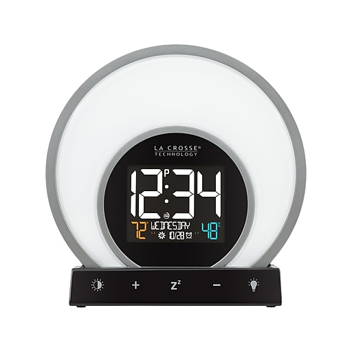La Crosse Technology Soluna Light Alarm Clock, 6.71"H x 6.81"W x 2.69"D