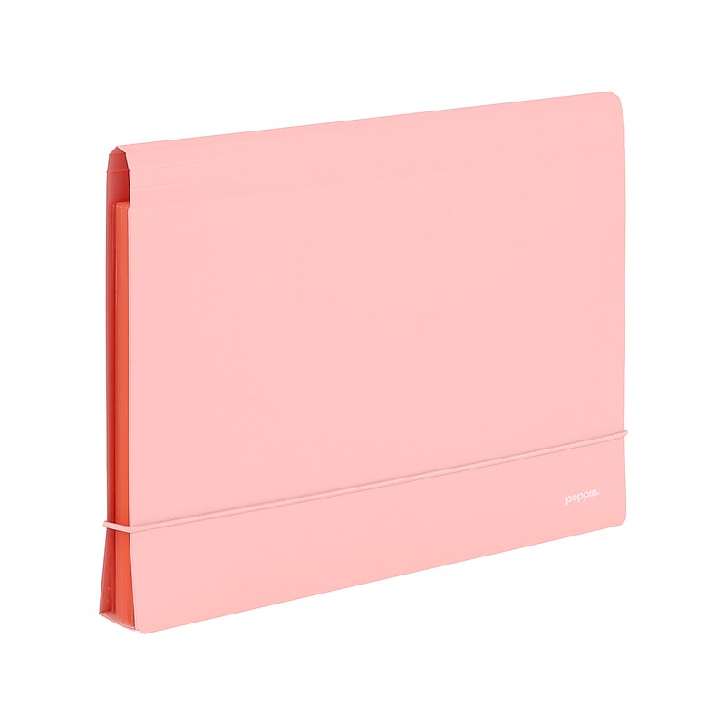 Poppin Accordion File, 13-Pocket, Blush (107474) image 1