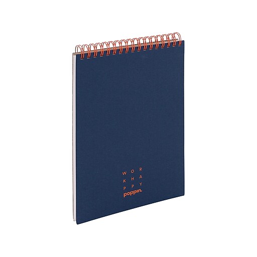 Poppin Work Happy Notebook, 5.8" x 8.25", Ruled, 40 Sheets, Lagoon