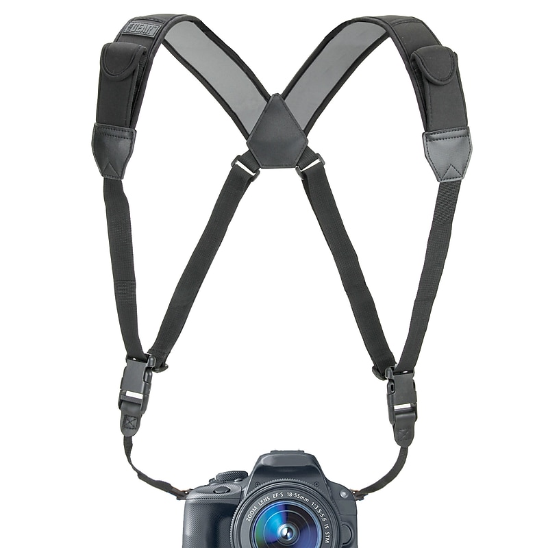 USA GEAR TrueSHOT Camera Harness Chest Shoulder Strap, Black (GRCMHS0100BKUS) image 1