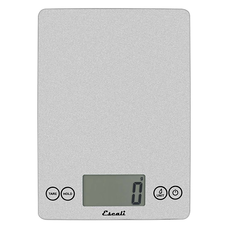Escali Arti Glass Digital Scale, 15 Lb 7 Kg, Shiny Silver image 1