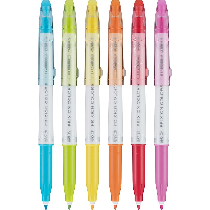 Pilot FriXion Colors Erasable Marker Pens, Bold Point, Assorted
