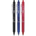 Pilot FriXion Ball Clicker Erasable Gel Pens, Fine Point, Assorted Ink, 3/Pack (31467)