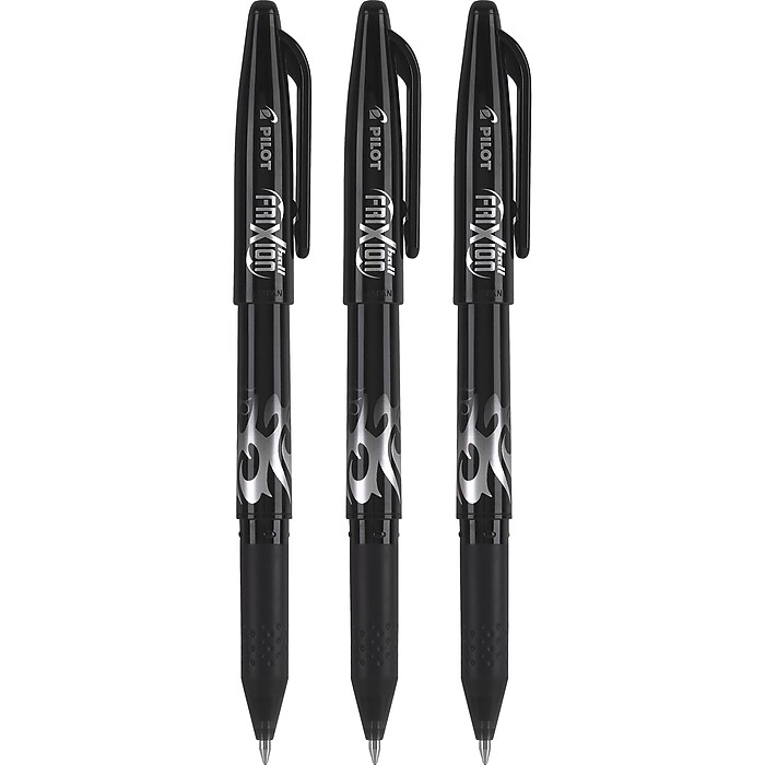 Pilot FriXion Ball Erasable Gel Pens, Fine Point, 0.7mm, Black Ink