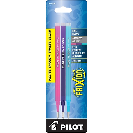  Pilot Refills for Frixion Erasable Gel Ink Pens, Fashion  Assorted, Pack of 9 (77336) : Office Products