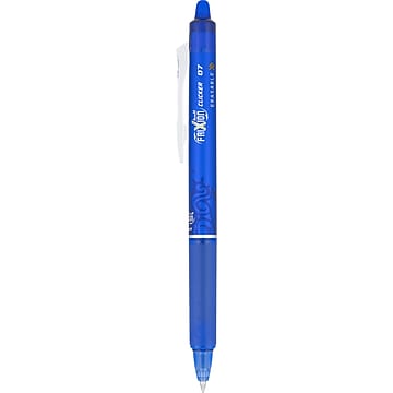 Pilot FriXion Ball Clicker Erasable Gel Pens, Fine Point, Blue Ink, Dozen (31451)