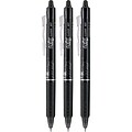 Pilot FriXion Ball Clicker Erasable Gel Pens, Fine Point, Black Ink, 3/Pack (31464)