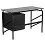 Flash Furniture 46" Glass Glass Computer Desks Black (NANWK036)~#|#~sp134249166_sc7