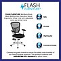 Flash Furniture Nicholas Ergonomic Mesh Swivel Mid-Back Multifunction Executive Office Chair, Black/White Frame (HL0001WHBK)~#|#~sp134249562_sc7