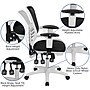 Flash Furniture Nicholas Ergonomic Mesh Swivel Mid-Back Multifunction Executive Office Chair, Black/White Frame (HL0001WHBK)~#|#~sp134249564_sc7
