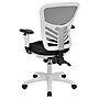 Flash Furniture Nicholas Ergonomic Mesh Swivel Mid-Back Multifunction Executive Office Chair, Black/White Frame (HL0001WHBK)~#|#~sp134249631_sc7