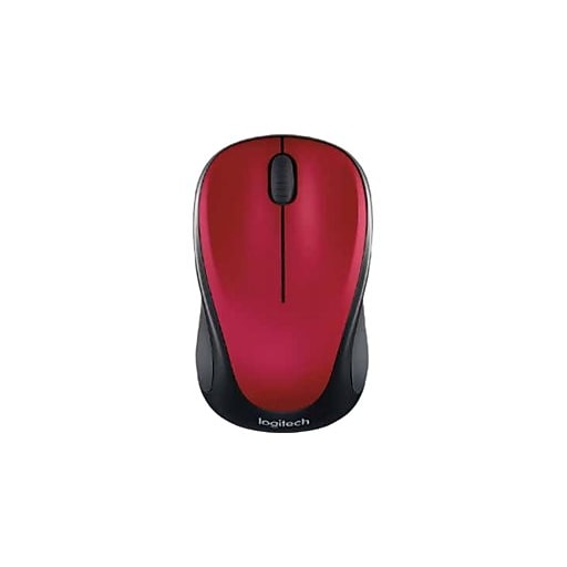 Logitech Wireless Optical Mouse, Red (910002893) Staples