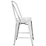 Flash Furniture Carly Contemporary Metal Counter Stool, Distressed White (ET353424WH)~#|#~sp134504869_sc7