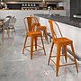 Flash Furniture Carly Contemporary Metal Slat Back Counter Stool, Distressed Orange (ET353424OR)~#|#~sp134504882_sc7