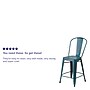 Flash Furniture Carly Contemporary Metal Slat Back Counter Stool, Distressed Kelly Blue-Teal (ET353424KB)~#|#~sp134504897_sc7