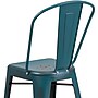 Flash Furniture Carly Contemporary Metal Slat Back Counter Stool, Distressed Kelly Blue-Teal (ET353424KB)~#|#~sp134504901_sc7