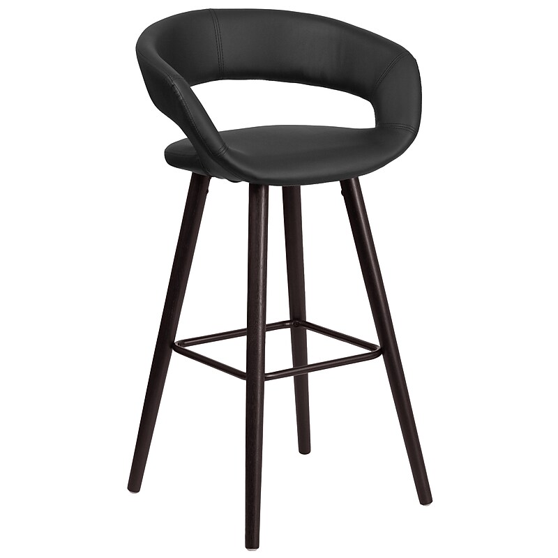 Flash Furniture Brynn Series Contemporary Vinyl Barstool, Black (CH152560BKVY) image 1