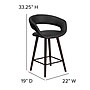 Flash Furniture Brynn Series Contemporary Vinyl Counter Height Stool, Black, 2-Pieces (2CH152561BKVY)~#|#~sp134505441_sc7