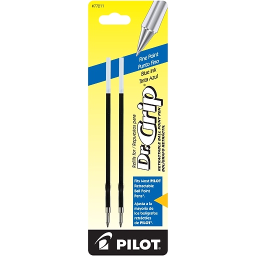 Pilot Grip Retractable Ballpoint Pen Refill, Fine Tip, Blue
