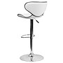 Flash Furniture Contemporary Vinyl Adjustable Height Barstool with Back, White (DS815WH)~#|#~sp134592360_sc7